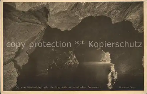 Hoehlen Caves Grottes Syrau Drachenhoehle Grosser See  Kat. Berge