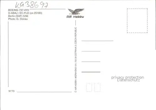 Flugzeuge Zivil Air Berlin Boeing 737 4Y0 D ABAJ EC FLD Kat. Airplanes Avions