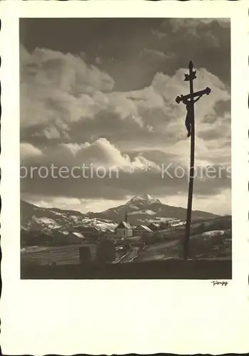 Foto Popp Nr. Kreuz Ortslandschaft Kat. Fotografie