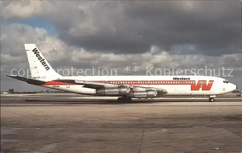 Flugzeuge Zivil Western Boeing 707 347C  Kat. Airplanes Avions