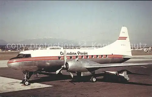 Flugzeuge Zivil Canadian Pacific Airlines Convair 240 Kat. Airplanes Avions