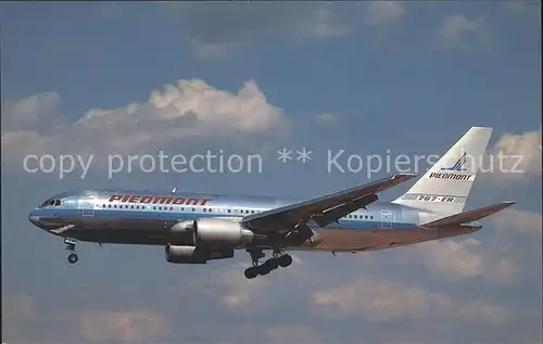 Flugzeuge Zivil Piedmont Airlines Boeing 767 201ER Kat. Airplanes Avions