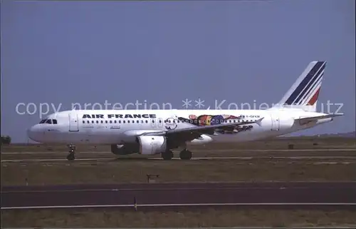 Flugzeuge Zivil Air France Airbus A320 200 F GFKM Cup du Monde Allemagne  Kat. Airplanes Avions