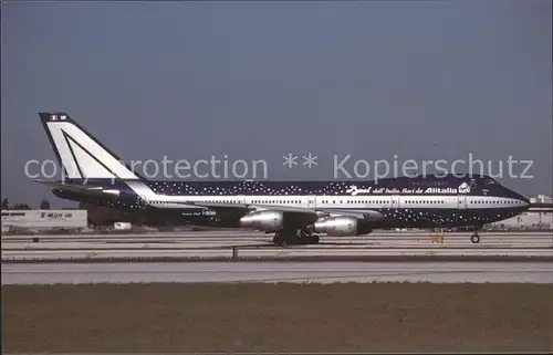 Flugzeuge Zivil Alitalia Boeing 747 200 I DEMF Baci dall Italia  Kat. Airplanes Avions