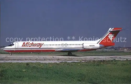 Flugzeuge Zivil Midway McDDouglas MD 87 c n 19725 N802ML  Kat. Airplanes Avions