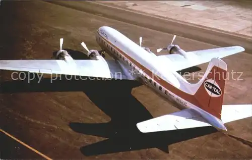 Flugzeuge Zivil Capital Airlines Douglas DC 6B Kat. Airplanes Avions