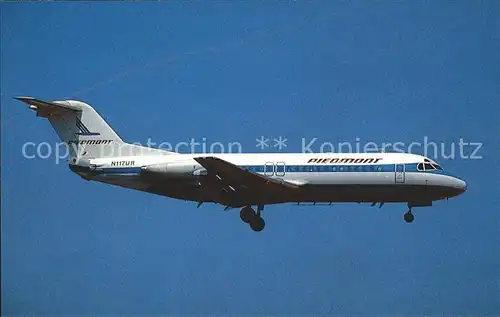 Flugzeuge Zivil Piedmont Airlines Fokker F 28 4000 N117UR c n 11222 Kat. Airplanes Avions