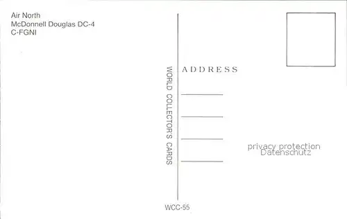 Flugzeuge Zivil Air North McDonnell Douglas DC 4 C FGNI Kat. Airplanes Avions