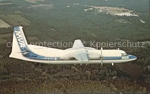 Flugzeuge Zivil Mississippi Valley Airlines Inc. Fokker F 27 Friendship Kat. Airplanes Avions