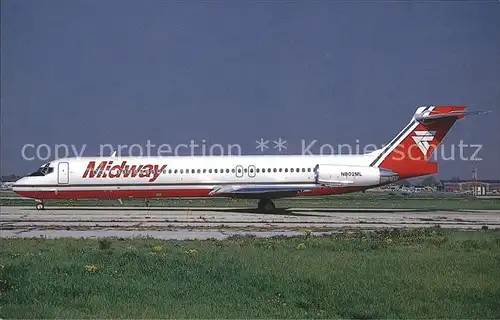 Flugzeuge Zivil Midway McDouglas MD 87 N802ML c n 19725 Kat. Airplanes Avions