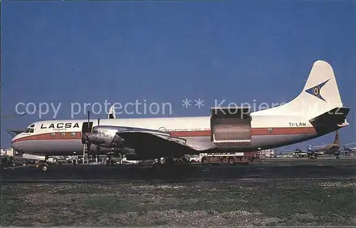 Flugzeuge Zivil LACSA Costa Rica Camaquire Lockheed L 188C Electra TI LRM Kat. Airplanes Avions