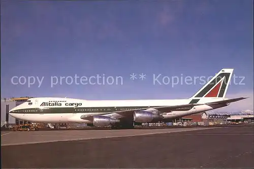 Flugzeuge Zivil Alitalia Cargo Boeing 747 243B I DEMC c n 22506 492  Kat. Airplanes Avions
