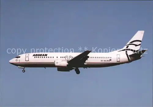 Flugzeuge Zivil Aegean B737 400 SX BLM  Kat. Airplanes Avions