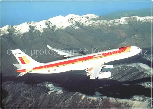 Flugzeuge Zivil Iberia Airbus 340 300 Kat. Airplanes Avions