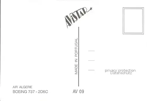 Flugzeuge Zivil Air Algerie Boeing 737 2D6C Kat. Airplanes Avions