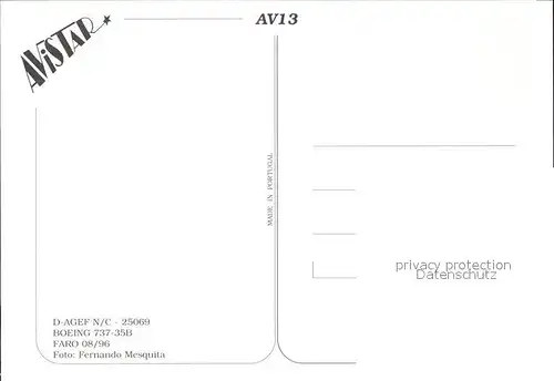 Flugzeuge Zivil Germania Boeing 737 35B D AGEF N C 25069 Kat. Airplanes Avions