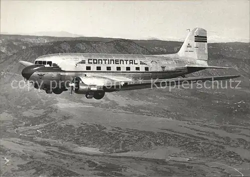 Flugzeuge Zivil Continental DC 3 NC33315 c n 4978 Kat. Airplanes Avions