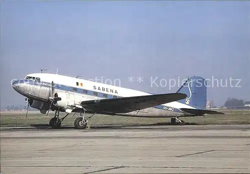Flugzeuge Zivil Sabena DC 3 OO AWZ  Kat. Airplanes Avions