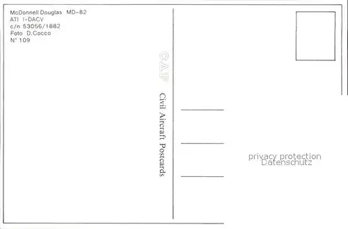 Flugzeuge Zivil Ati McDonnell Douglas MD 82 I DACV c n 53056 1882 Kat. Airplanes Avions