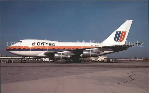 Flugzeuge Zivil United Airlines Boeing 747SP 27  Kat. Airplanes Avions