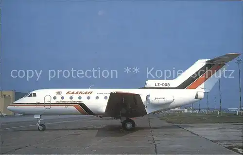 Flugzeuge Zivil AviaExpress Balkan Yak 40 LZ DOB c n  Kat. Airplanes Avions