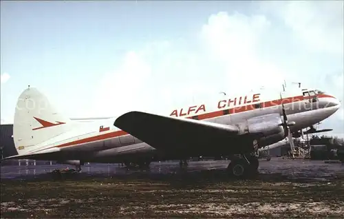 Flugzeuge Zivil Alfa Chile Curtiss C 46 Commando Kat. Airplanes Avions