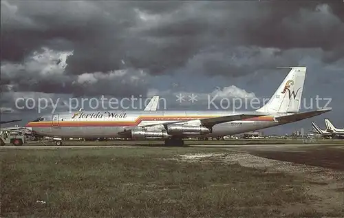 Flugzeuge Zivil Florida West Boeing 707 331C  Kat. Airplanes Avions