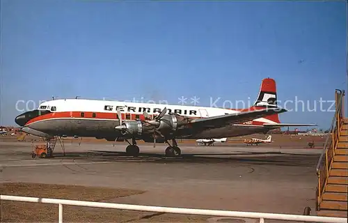 Flugzeuge Zivil Germanair McDouglas DC 6 D ABAY c n 44070 Kat. Airplanes Avions