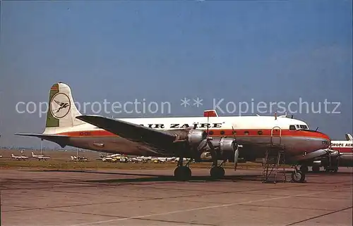Flugzeuge Zivil Air Zaire McDouglas DC 4 9Q CBG c n 10452  Kat. Airplanes Avions