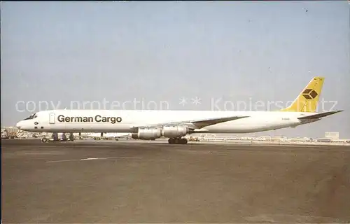 Flugzeuge Zivil German Cargo McDouglas DC 8 73AF D ADUO c n 46047 Kat. Airplanes Avions