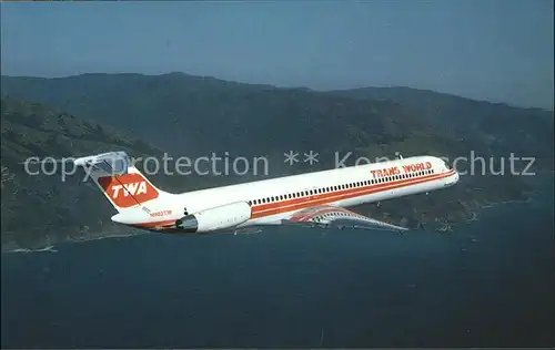 Flugzeuge Zivil TWA Trans World Airlines McDonnell Douglas Super 80 Kat. Airplanes Avions