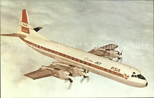 Flugzeuge Zivil PSA Pacific Southwest Airlines Lockheed L 188C Electra  Kat. Airplanes Avions