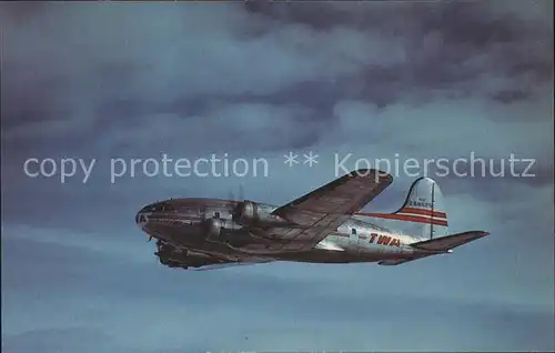 Flugzeuge Zivil TWA Transcontinental & Western Air Inc. Boeing 307B Stratoliner Kat. Airplanes Avions