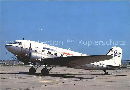 Flugzeuge Zivil ACE Transvalair Douglas DC 3 F GDPP Kat. Airplanes Avions