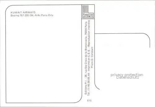 Flugzeuge Zivil Kuwait Airways Boeing 767 200 9K AIA  Kat. Airplanes Avions