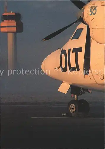 Flugzeuge Zivil DLT Fokker 50 Kat. Airplanes Avions