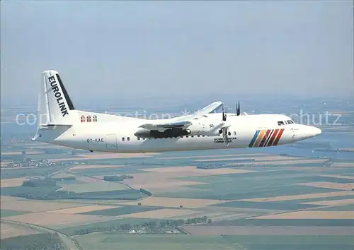 Flugzeuge Zivil SAS Scandinavian Commuter Fokker 50 OY KAE Kat. Airplanes Avions