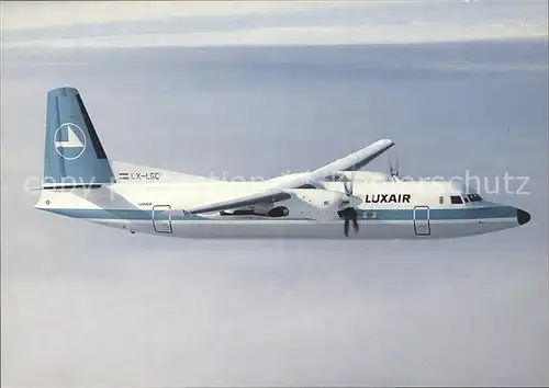 Flugzeuge Zivil Luxair Fokker 50 LX LGC Kat. Airplanes Avions