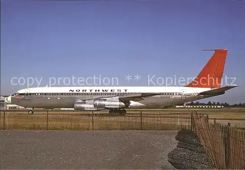 Flugzeuge Zivil Northwest Orient Airlines B707 351C N375US cn 19631 634 Kat. Airplanes Avions