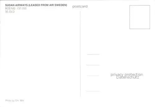 Flugzeuge Zivil Sudan Airways Boeing 737 200 SE DLD Kat. Airplanes Avions