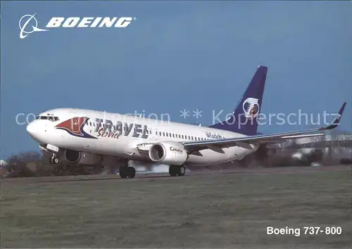 Flugzeuge Zivil Travel Service Boeing 737 800  Kat. Airplanes Avions