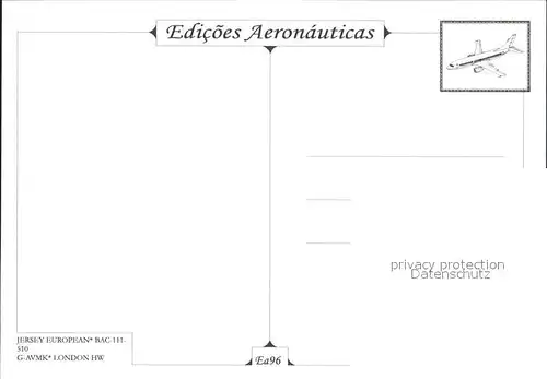 Flugzeuge Zivil Jersey European BAC 111 510 G AVMK  Kat. Airplanes Avions