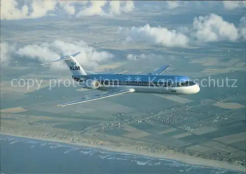 Flugzeuge Zivil KLM Royal Dutch Airlines Fokker 100 PH KLC  Kat. Airplanes Avions