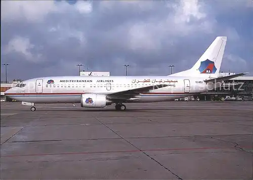 Flugzeuge Zivil Mediterranean Airlines Boeing 737 3Q8 SU MBA c n 26283 2383 Kat. Airplanes Avions