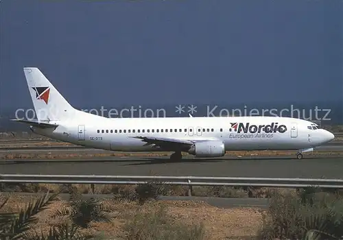 Flugzeuge Zivil NEA Nordic European Airlines Boeing 737 4Y0 SE DTB  Kat. Airplanes Avions