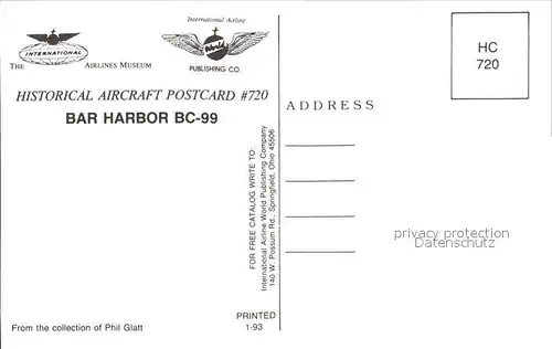 Flugzeuge Zivil Bar Harbor Airlines BC 99 N300WP Kat. Airplanes Avions