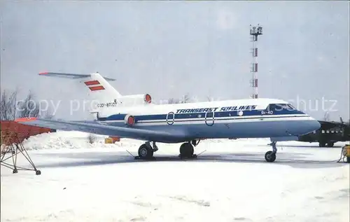 Flugzeuge Zivil Transeast Airlines Jak 40 CCCP 87337  Kat. Airplanes Avions