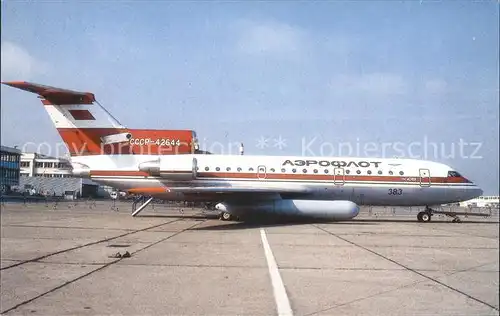 Flugzeuge Zivil Aeroflot Polar JAK 42F CCCP 42644 Kat. Airplanes Avions