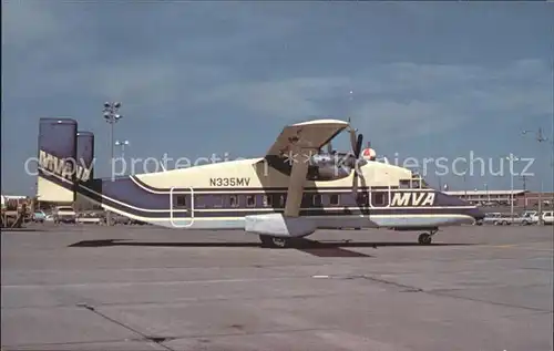 Flugzeuge Zivil MVA Mississippi Valley Airlines Shorts SD3 30 Kat. Airplanes Avions