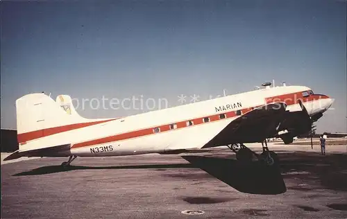 Flugzeuge Zivil Marian DC 3 N33MS  Kat. Airplanes Avions